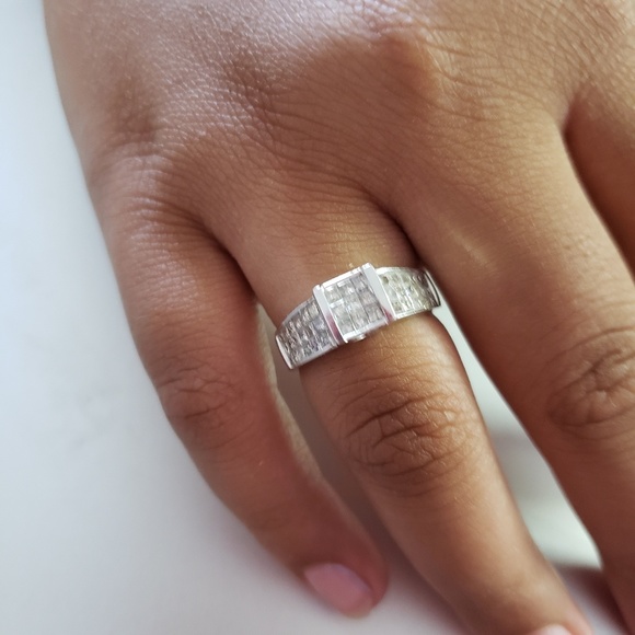 ❤️ 1.0CT Princess Cut diamond 14k Ring - Picture 8 of 8